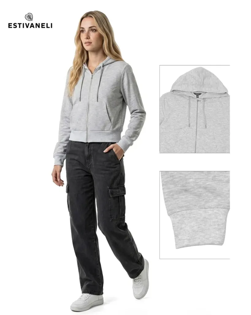 Sueter c/capucha de damas estivaneli 39083