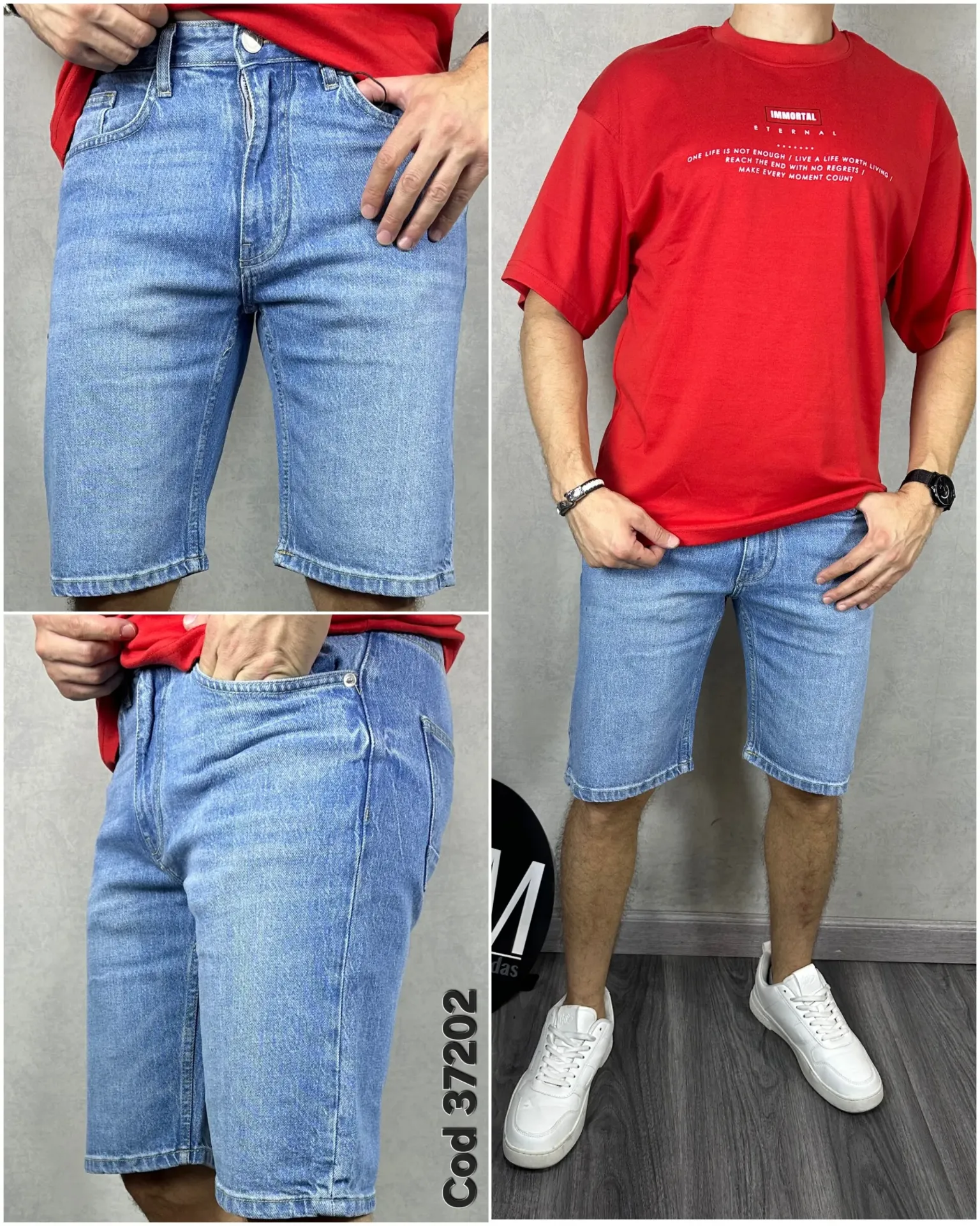 Bermuda relaxed slim estivaneli 37202