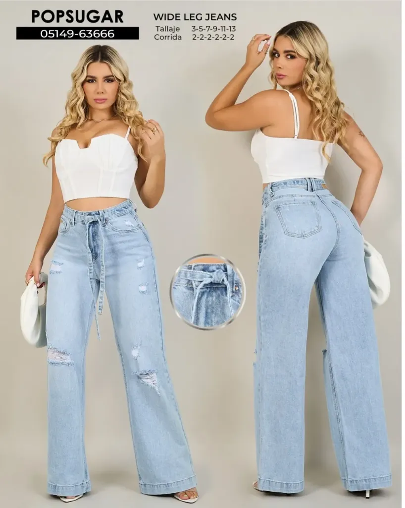 Jeans wide leg c/correa popsugar 63666