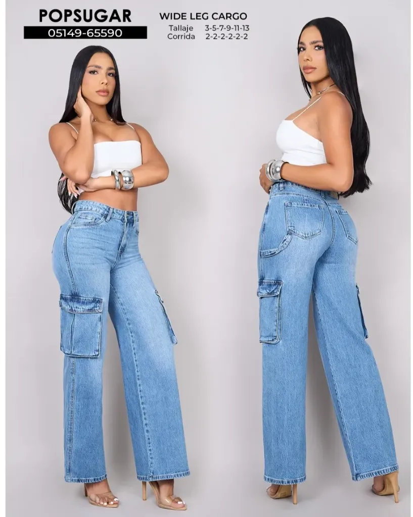 Jeans wide leg cargo popsugar 65590