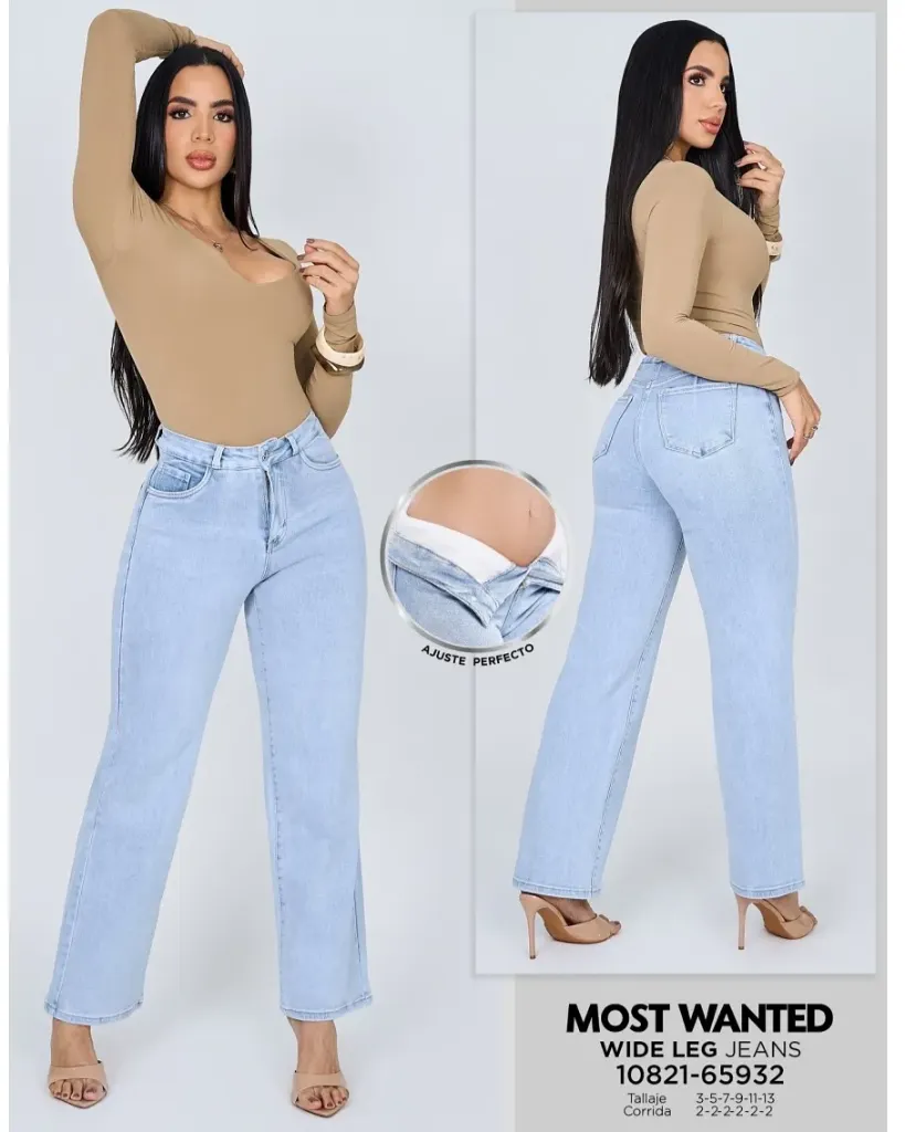 Jeans wide leg c/faja mostwanted 65932