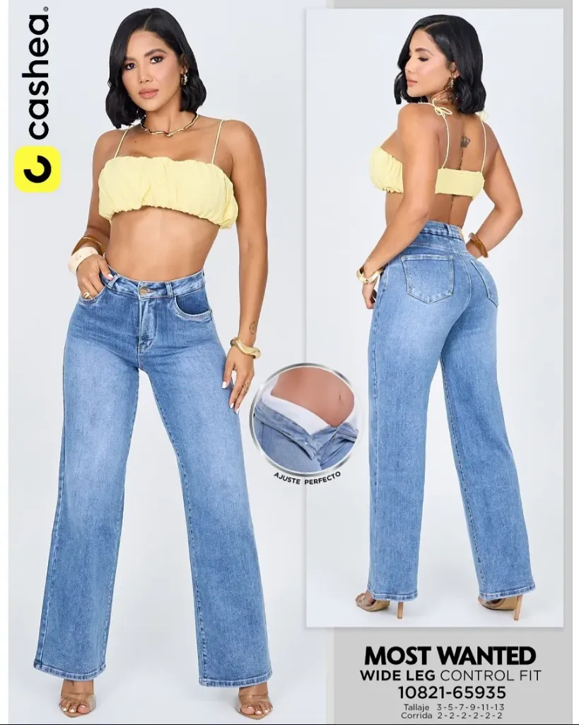 Jeans wide leg c/faja mostwanted 65935
