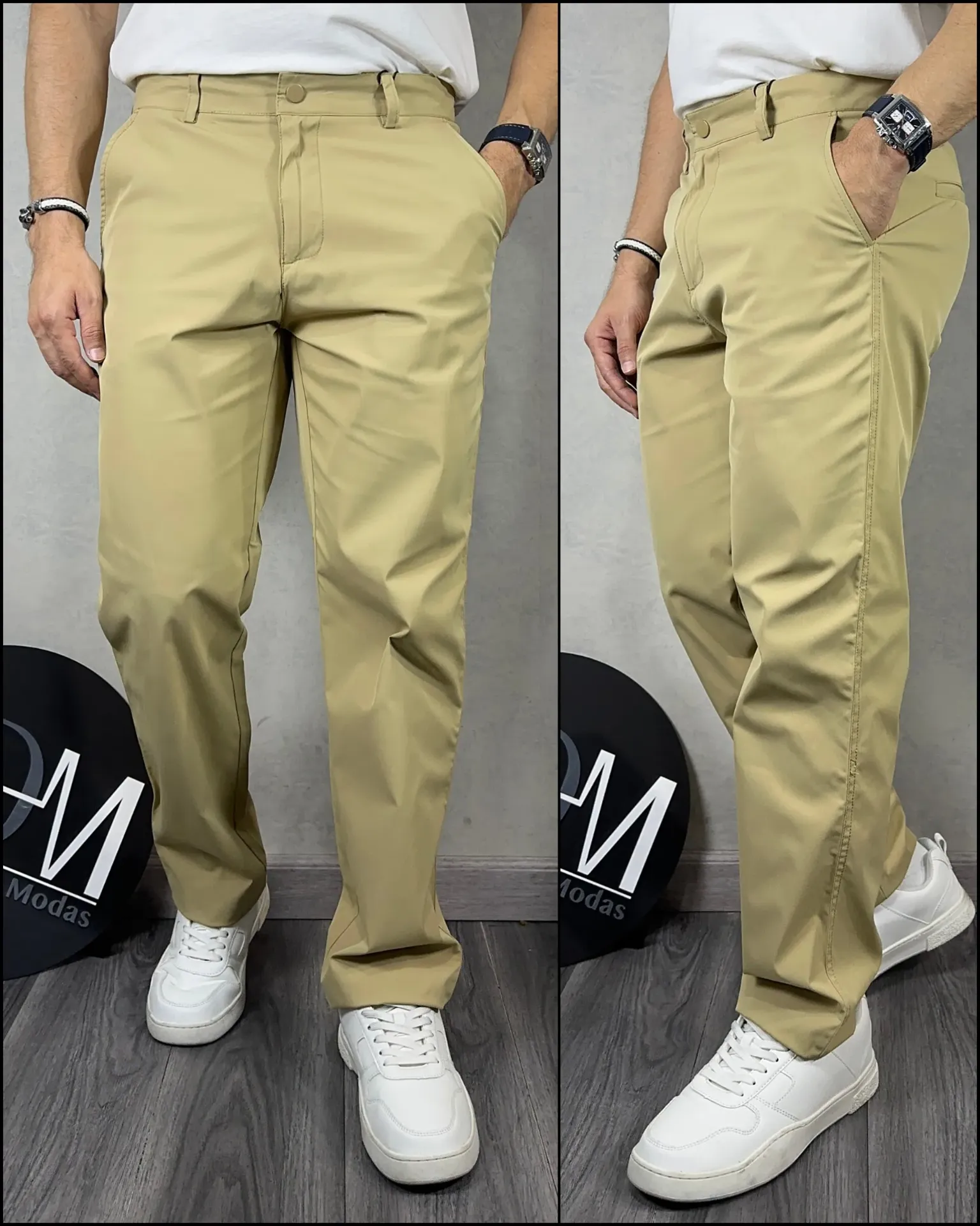 [P46101E30] Pantalon relaxed estivaneli 46103 (30, KAKI)