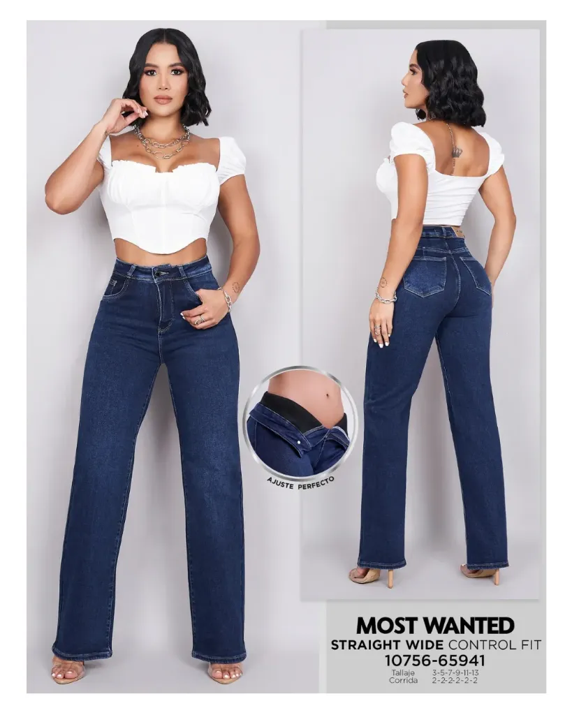 Jeans straight c/faja mostwanted 65941
