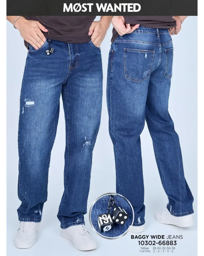 [JN66883M28] Jeans baggy wide mostwanted 66883 (28)