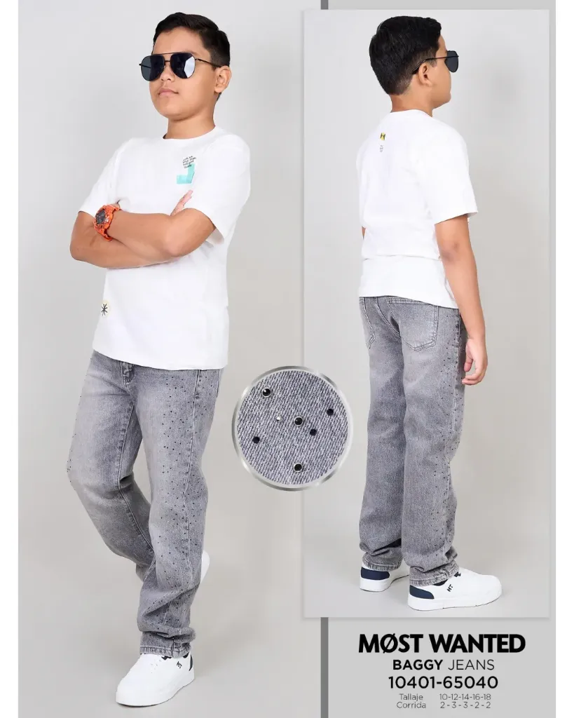 [JNN65040M16] Jeans baggy c/pedrería mostwanted 65040 (16)