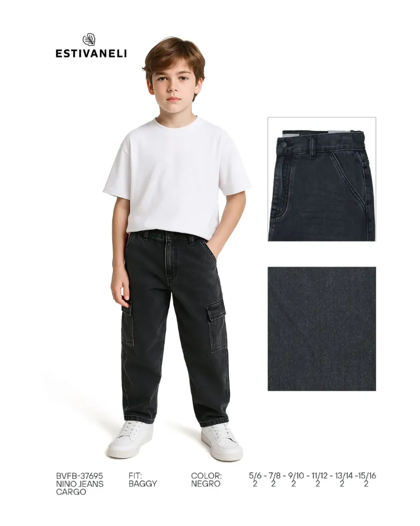 [JNN37695E7] Jeans cargo-baggy estivaneli 37695 (7)