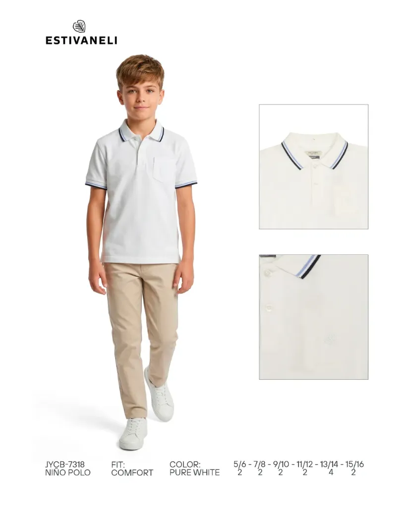 [CHN7318E11X12] Chemise comfort estivaneli 7324 (11-12, BLANCO)
