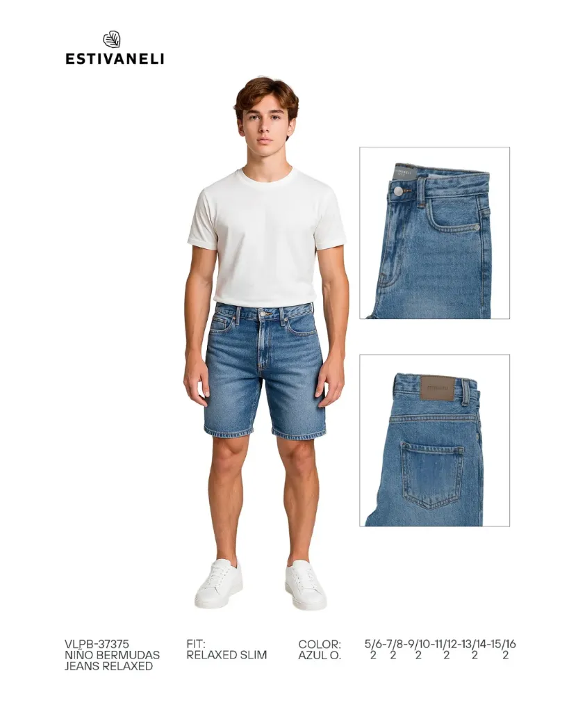 Bermuda relaxed slim estivaneli 37375