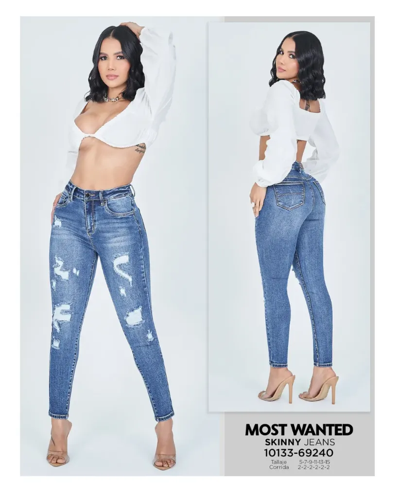 Jeans skinny c/rotos mostwanted 69240