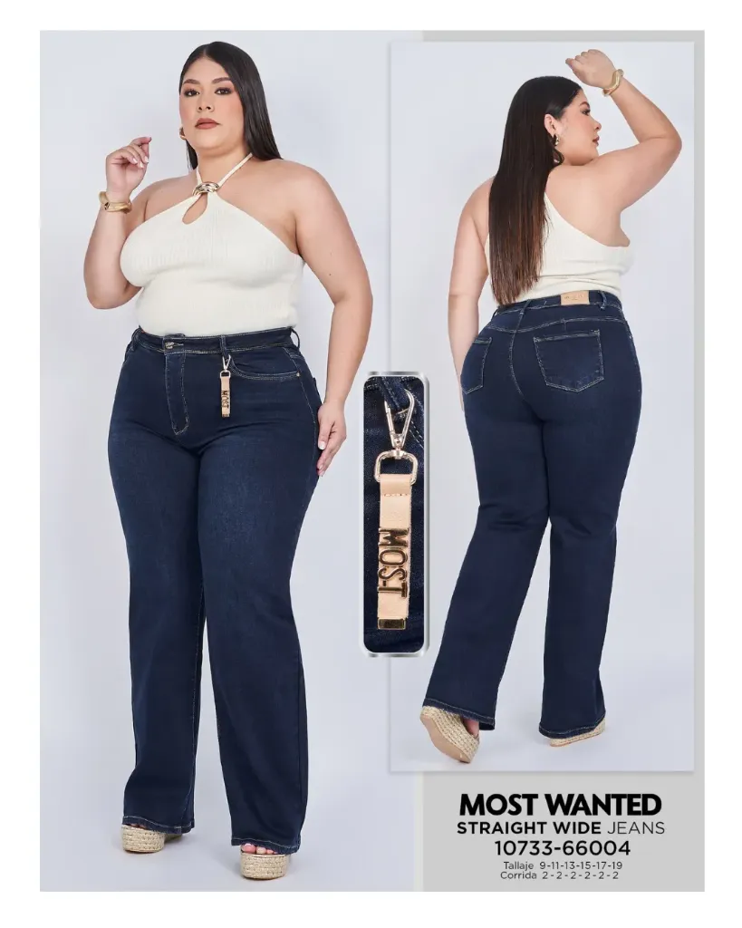 Jeans straight plus mostwanted 66004