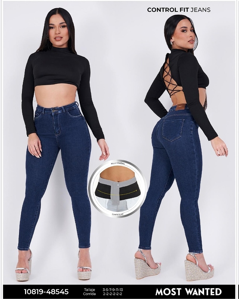 [JND48545M3] Jeans dama mostwanted con faja 48545 (3)