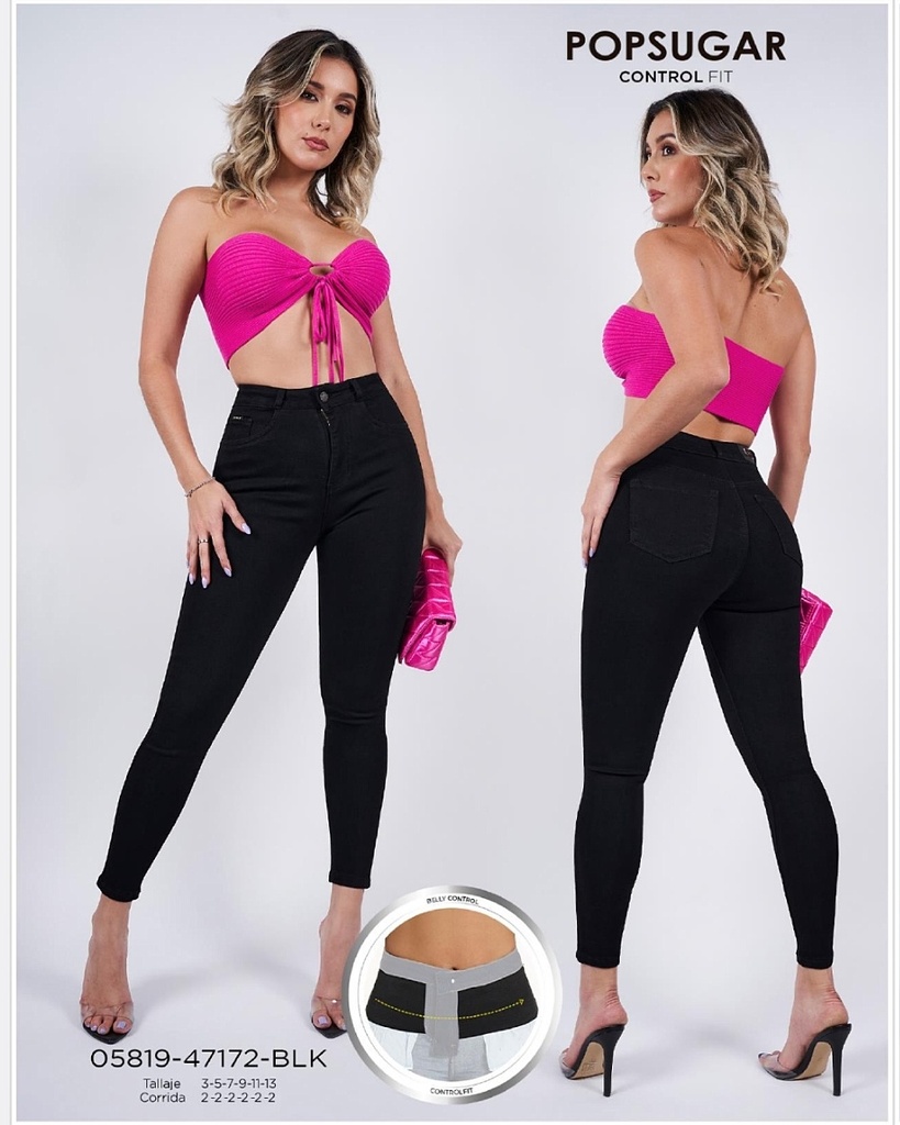 Jeans dama popsugar con faja 47172