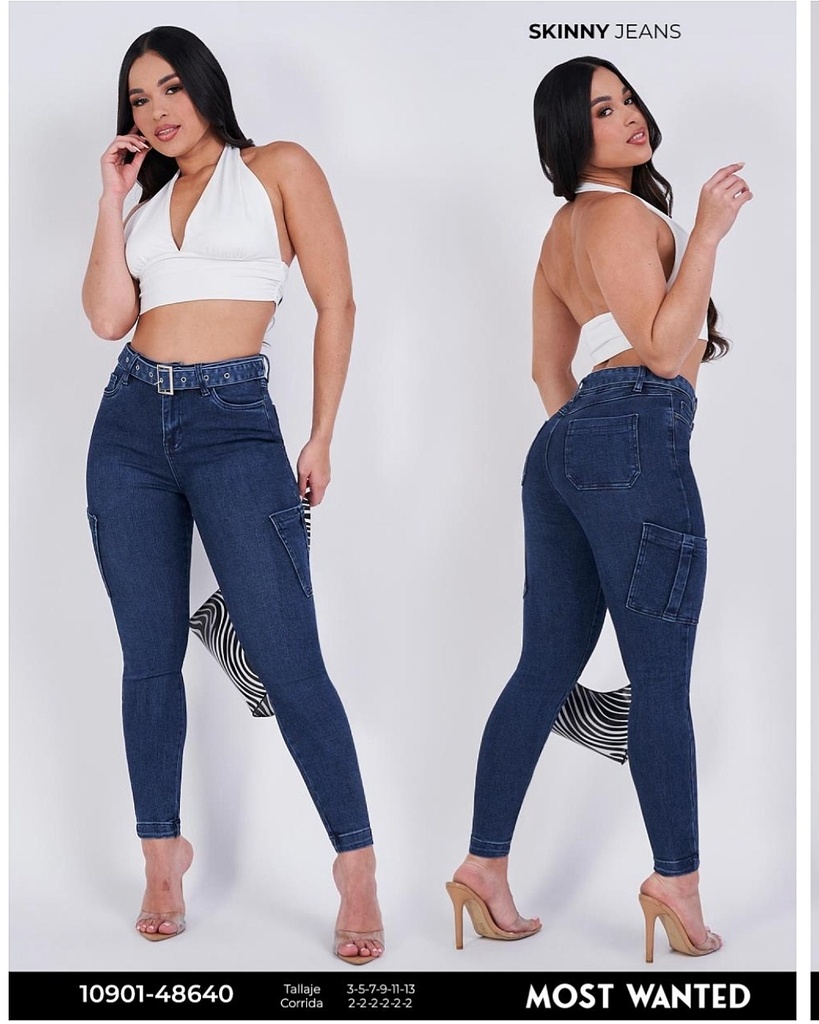 Jeans cargo dama mostwanted 48640