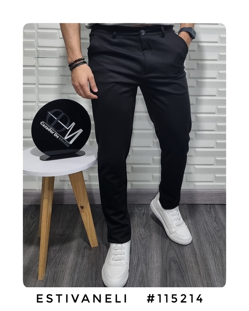 [PE115213NS] Pantalon estivaneli 115214 (S, NEGRO)