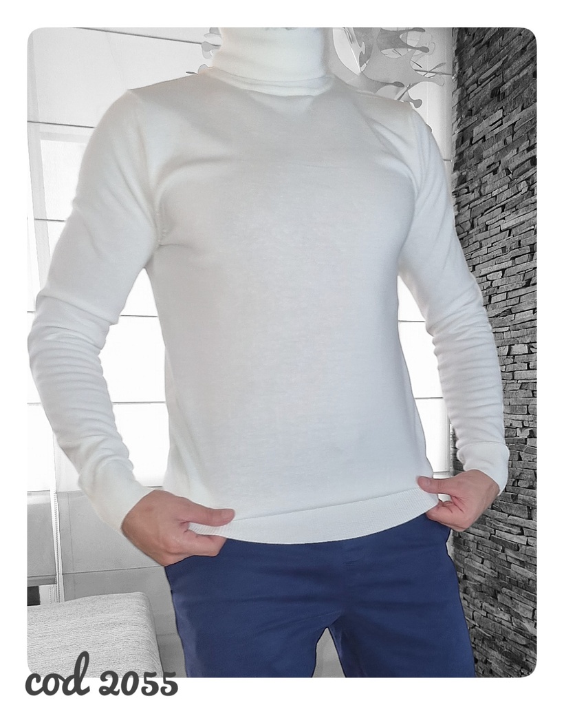 [SUE2055BS] Sueter tejido estivaneli sue2055 (S, BLANCO)