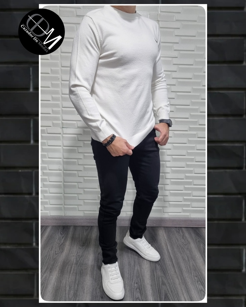 [SUB24309BS] Sueter tejido boss hombre 24309 (BLANCO, S)