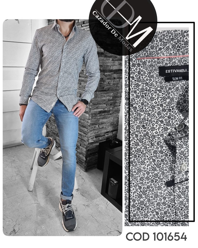 Camisa estivaneli estampada ml 101654