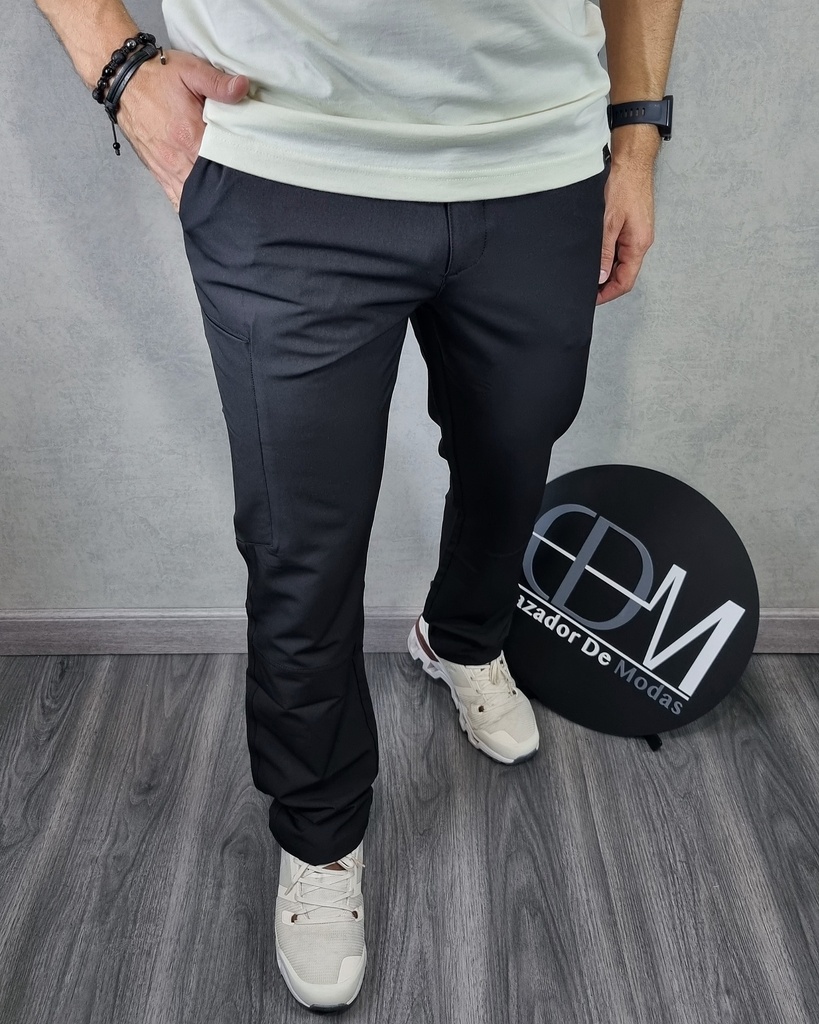 [PE0079N28] Pantalon estivaneli classic fit deportivo p0101 (NEGRO, 28)