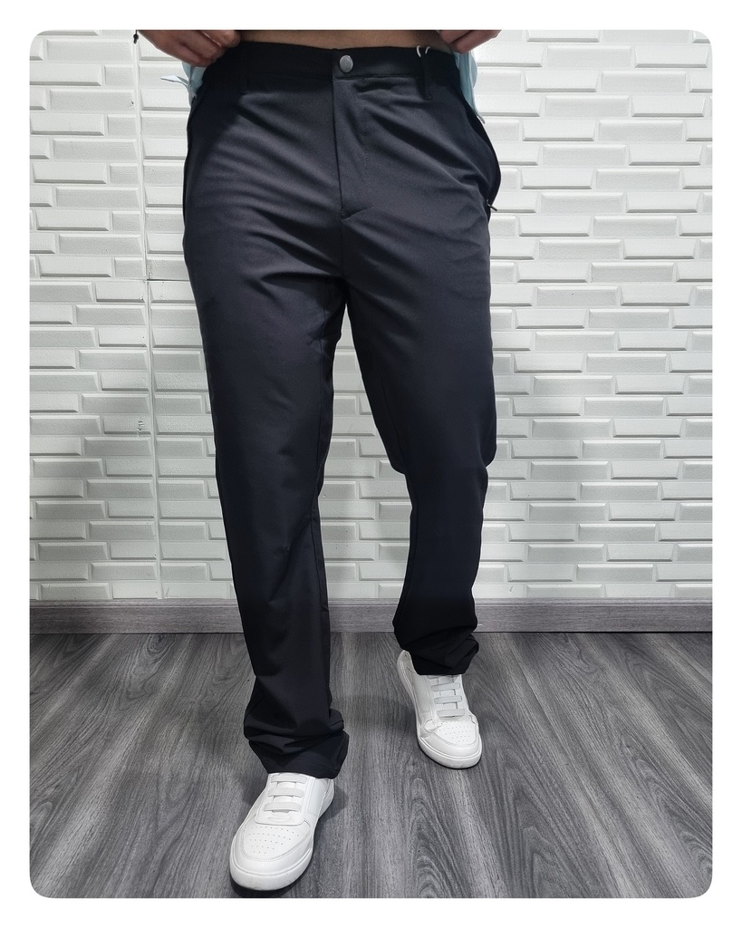 [PE0071N28] Pantalon estivaneli classic fit deportivo p0099 (NEGRO, 28)