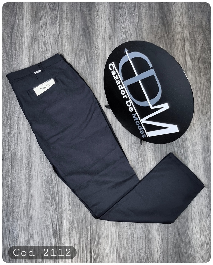 [PEP2112AO40] Pantalon plus estivaneli slim fit p2120 (40, AZUL OSCURO)