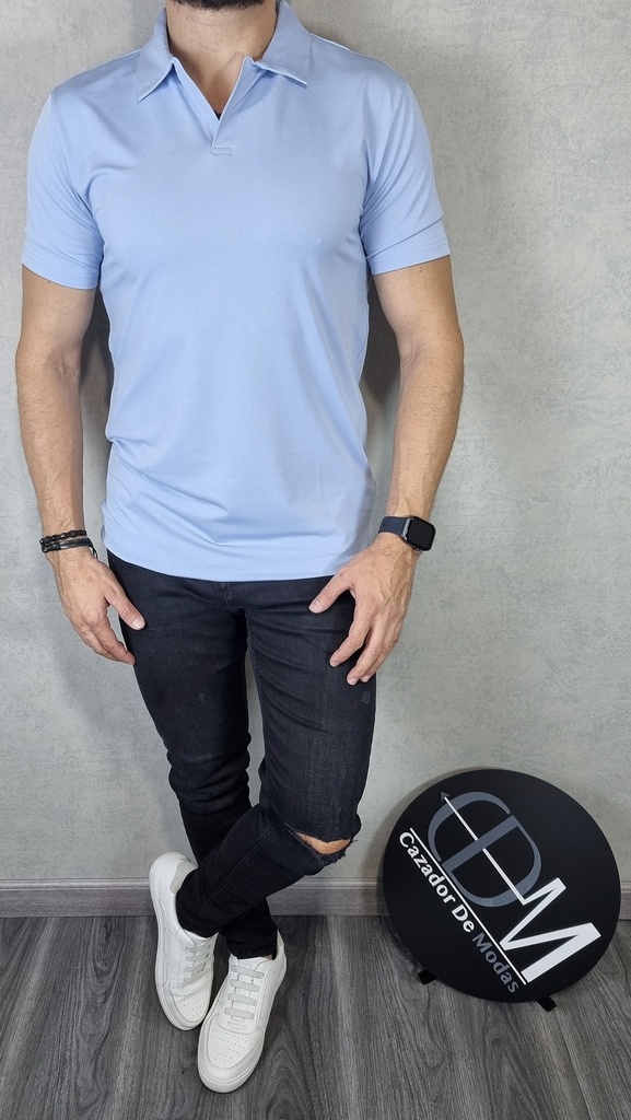 [CHE50666ACS] Chemise unicolor estivaneli 50666 (S, AZUL CIELO)