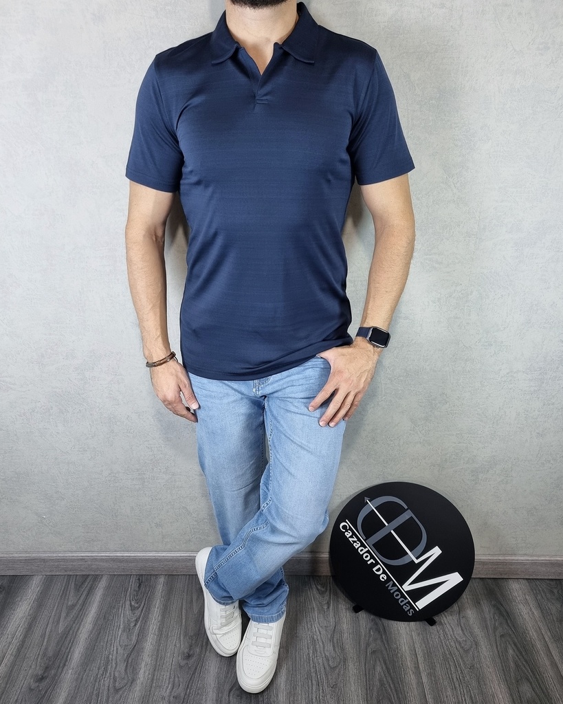 [CHE50658AMS] Chemise unicolor estivaneli 50657 (S, AZUL MARINO)