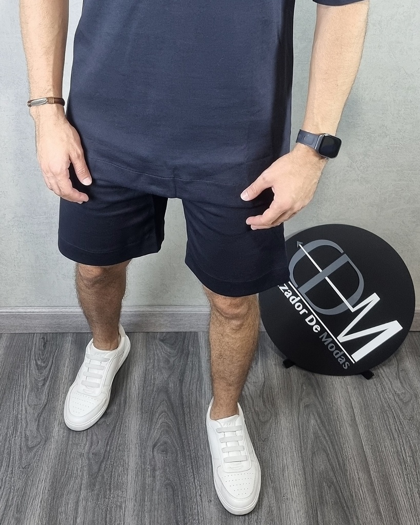 [SHE50713AOS] Short comfort fit estivaneli sh50719 (S, AZUL OSCURO)