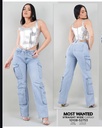 Jeans dama straight multicargo mostwanted 52753