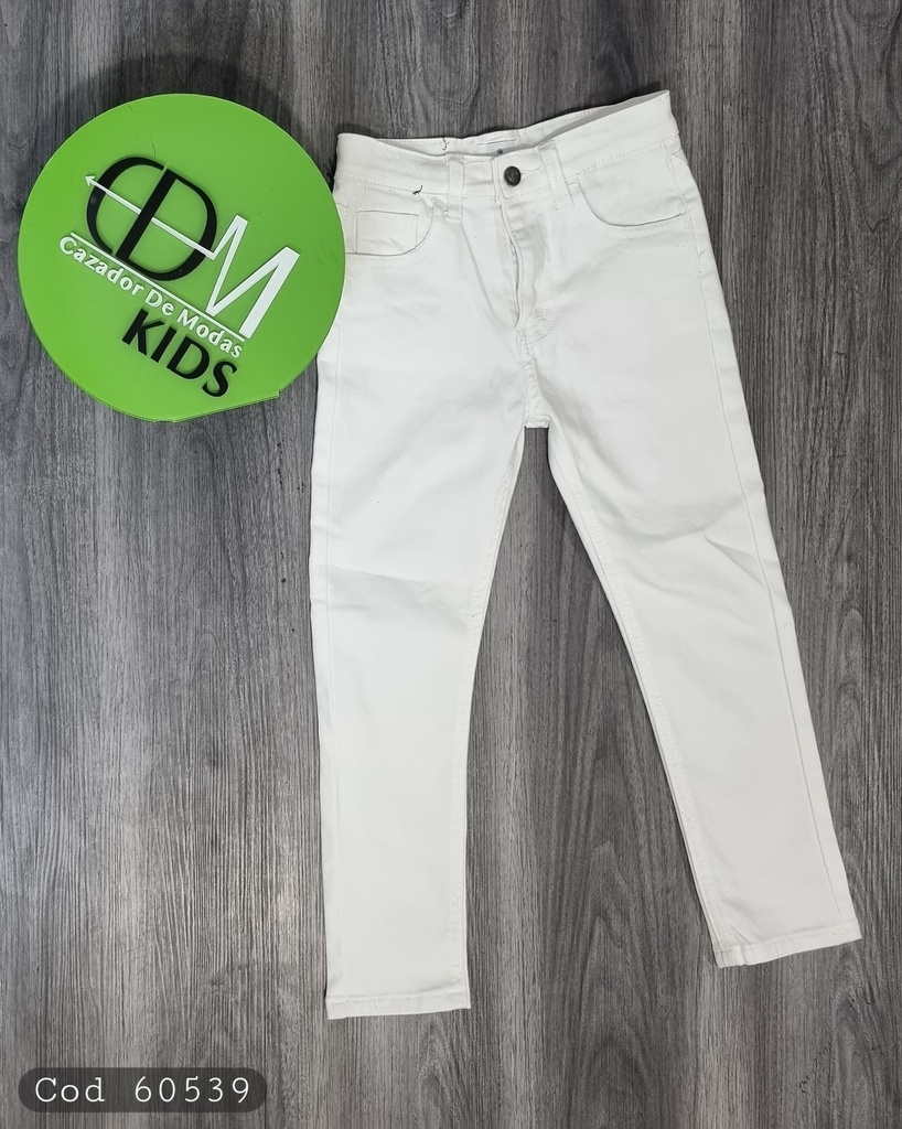 [PEN60539B7] Pantalon straight fit estivaneli 60537 (7, BLANCO)