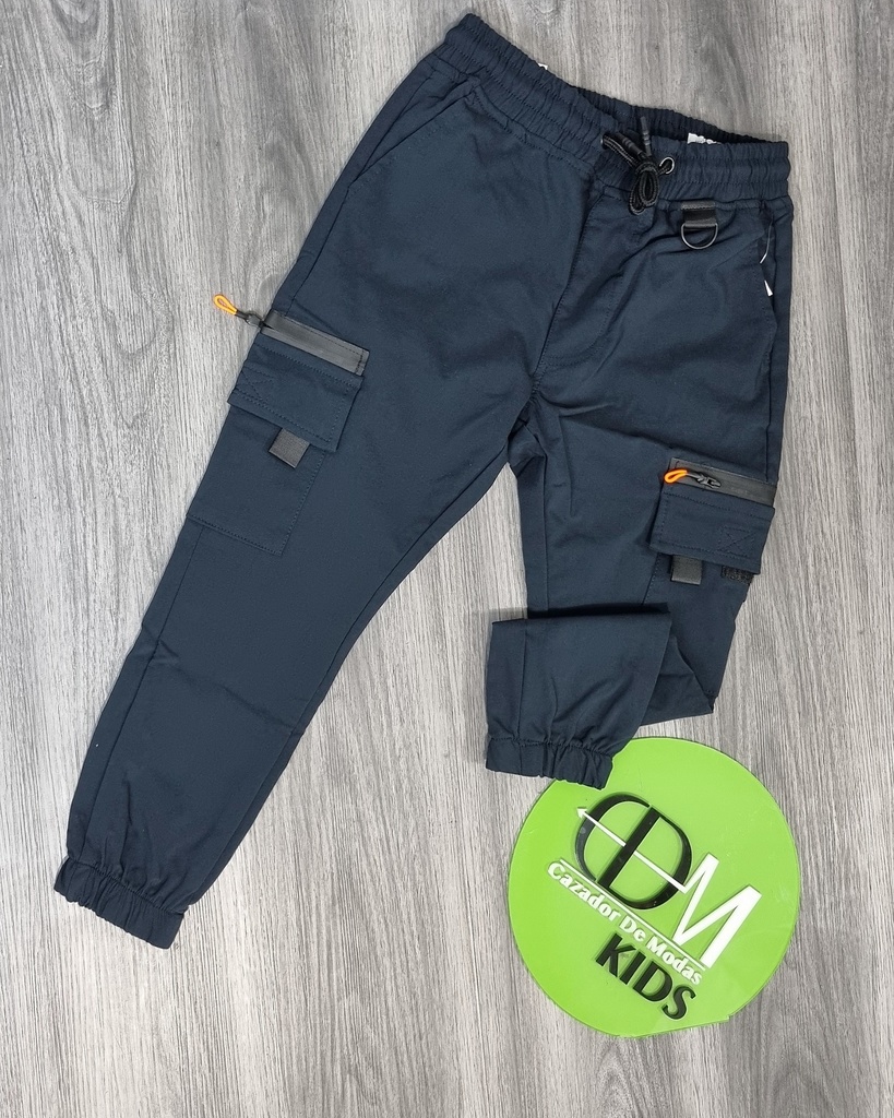[JCEN0321AO7] Jogger cargo estivaneli de niño 0322 (7, AZUL OSCURO)