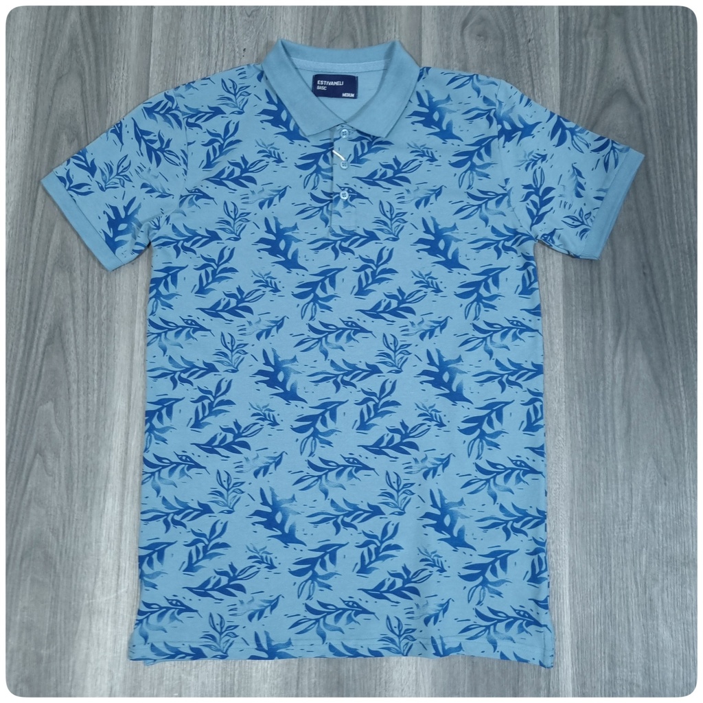 [8312SAZUL] CHEMISE ESTAMPADA ESTIVANELI 8312 (S, AZUL)