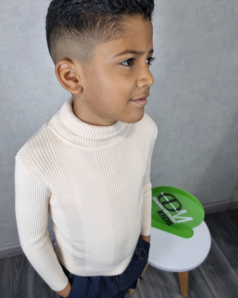 [SUNES246BM16] Sueter tejido estevani de niño sun246 (16, BEIGE MANI)