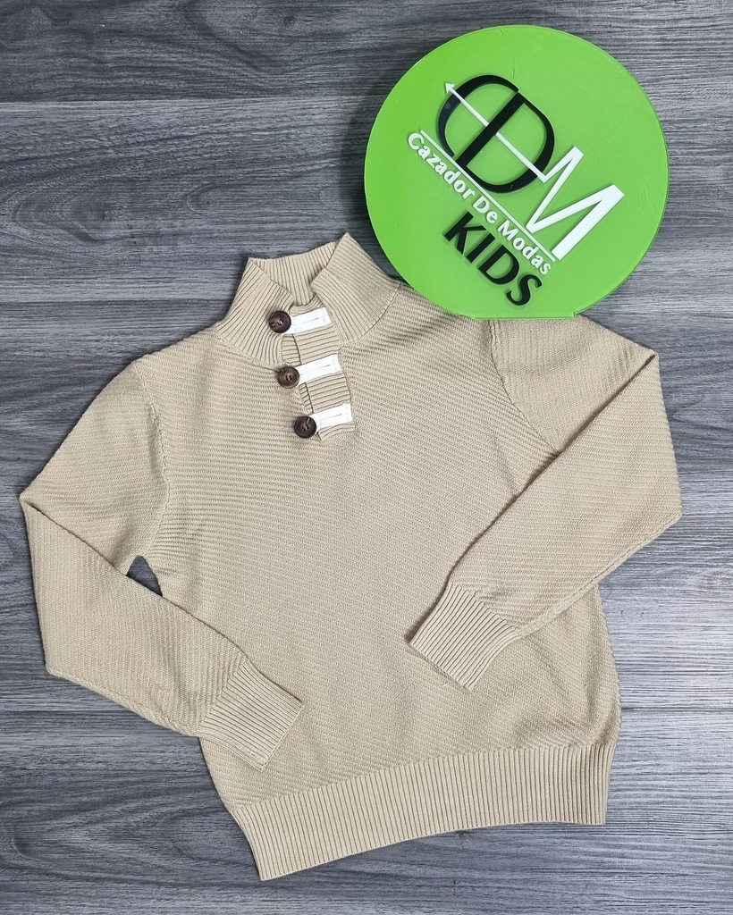 [SUNES451K6] Sueter tejido estevani de niño sun451 (6, KAKI)
