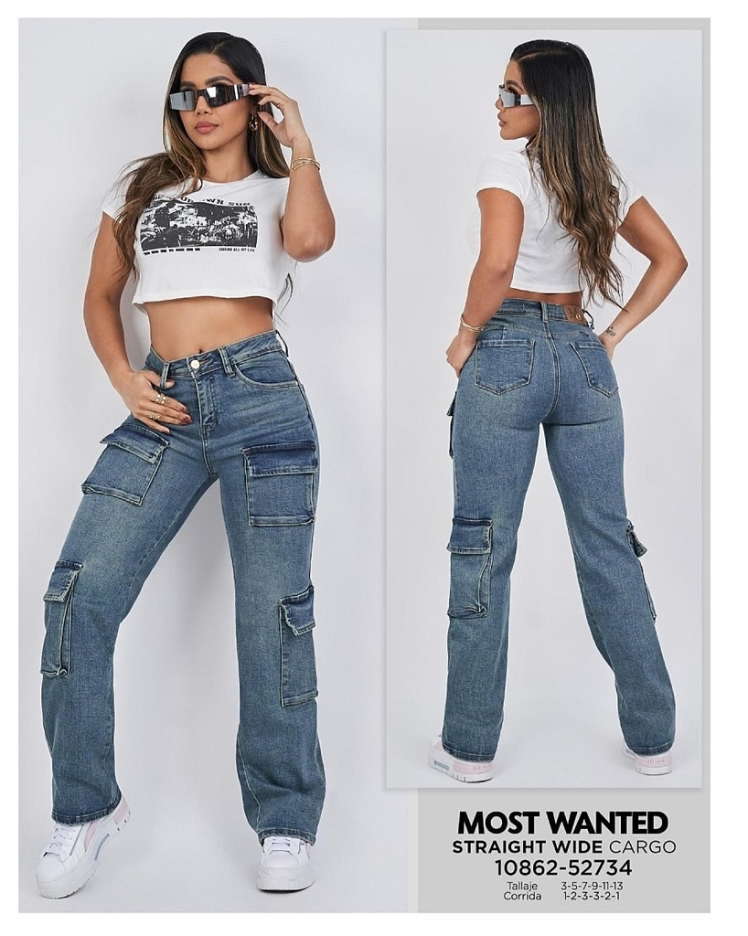 Jeans cargo mostwanted dama 52734