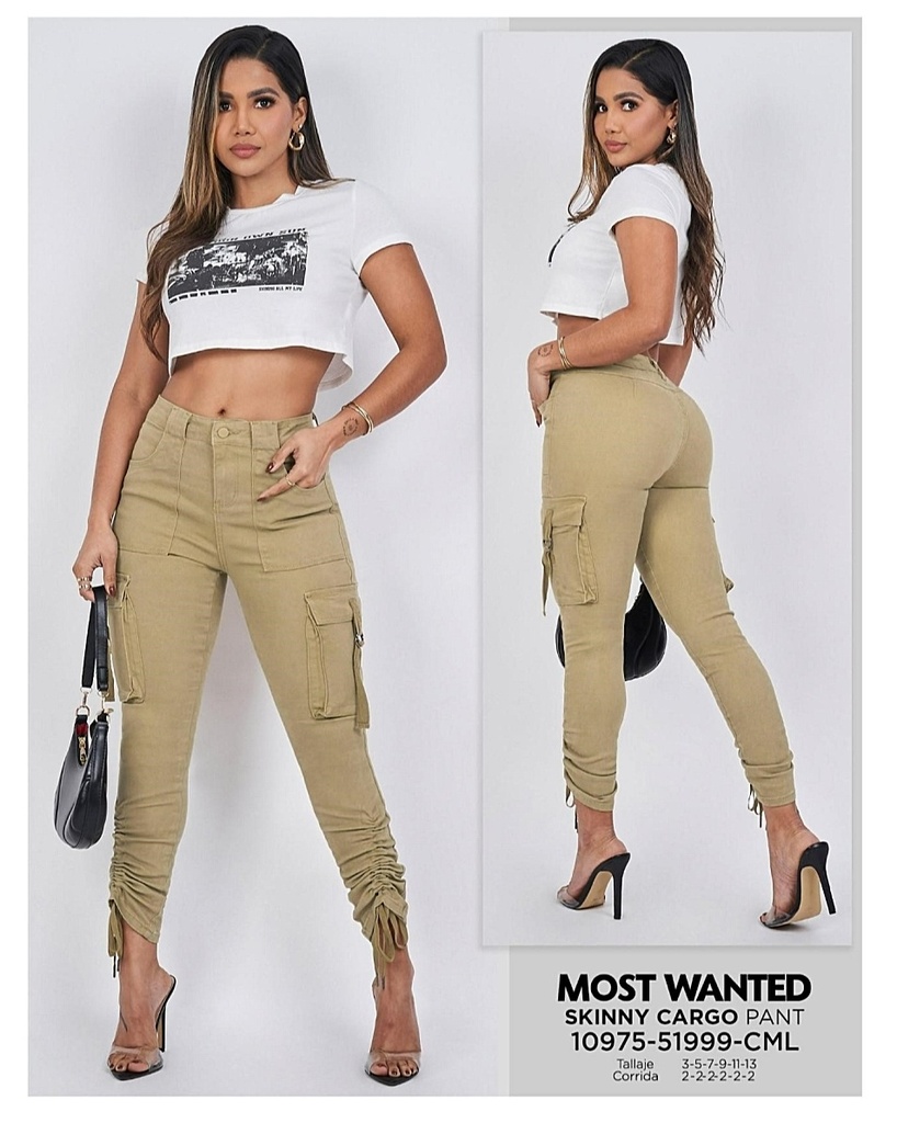 [PCD51999M3] Pantalon skinny cargo mostwanted 51999 (3)