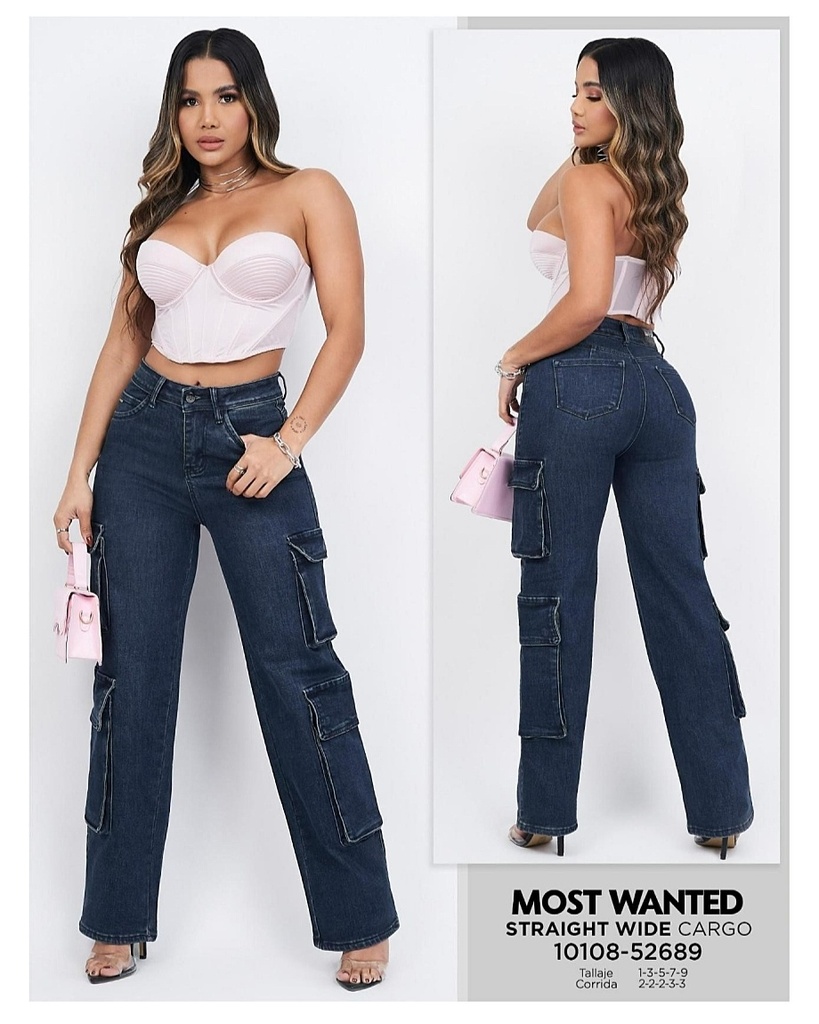 Jeans cargo mostwanted dama 52689