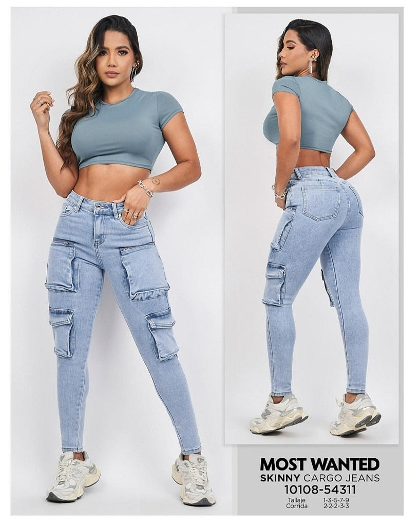 Jeans cargo mostwanted dama 54311