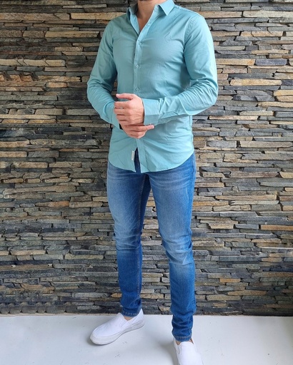 [C100665E] Camisa oxford m/l 100665