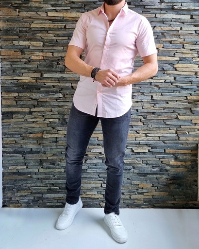 [C100667E] Camisa oxford m/c 100667