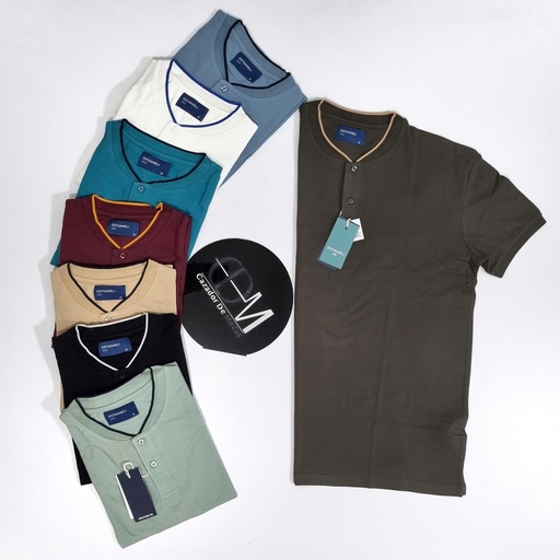 [CHP27193E] Chemise plus estivaneli cuello mao 27193