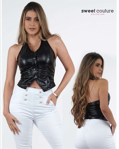 [TC8303S] TOP DE CUERINA SWEET COUTURE 8303