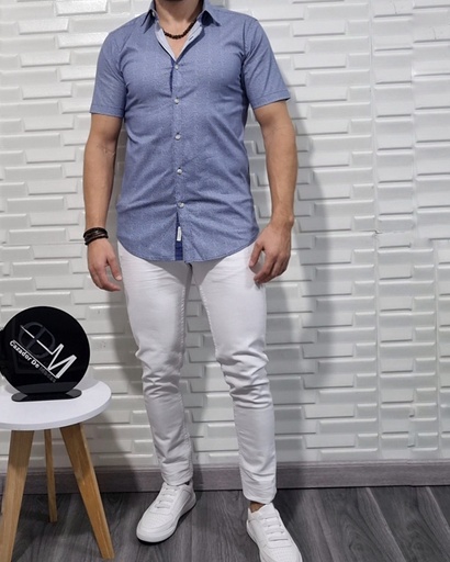 [C100821E] Camisa manga corta estivaneli 100821