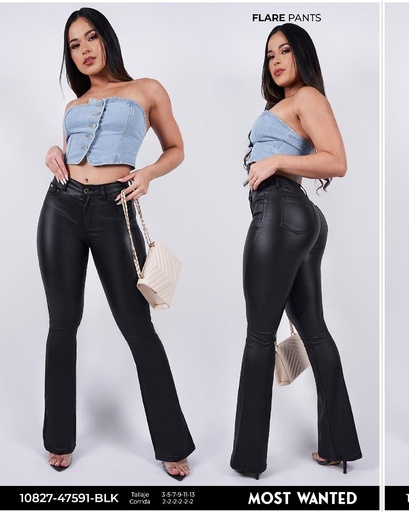 Pantalon de cuerina mostwanted 47591