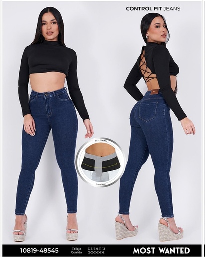 Jeans dama mostwanted con faja 48545