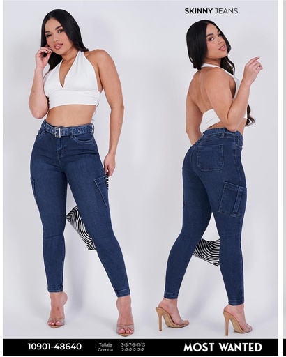 Jeans cargo dama mostwanted 48640