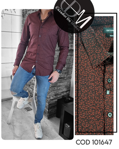 Camisa estivaneli estampada ml 101647