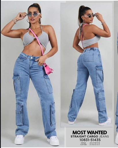 Jeans cargo de dama mostwanted 51435
