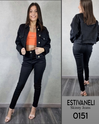Jeans skinny de dama estivaneli 0151