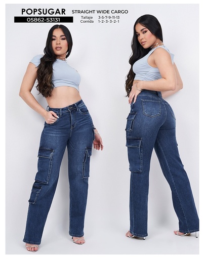 Jeans cargo popsugar de dama 53131